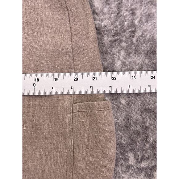 FLAX Dress Large Womens Beige Linen Sleeveless Maxi - Picture 5 of 7